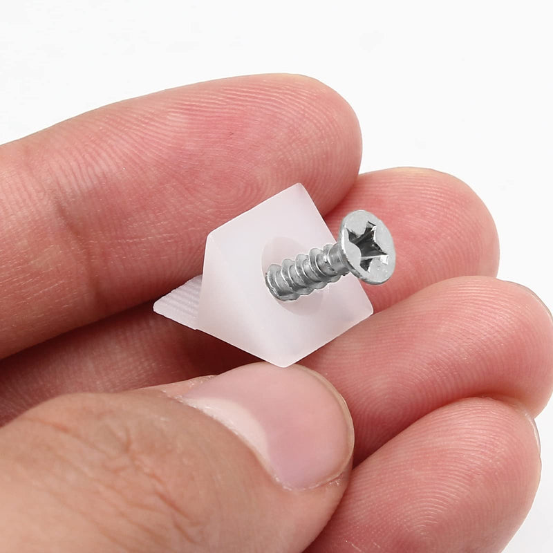 50 Pcs Repair Mending Wedges Fixing Sagging Drawer, Plastic Angle Code Drawer Fastener with Screws 50