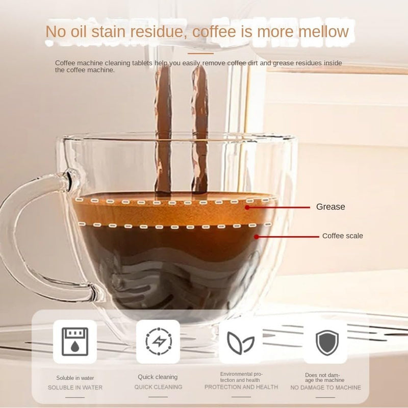 DORTHEA Cleaning Tablets for Miele Coffee Machines, 10 Tablets, Coffee Maker Pots Descaling & Cleaning Tabs, Descaling & Cleaning Tablets for Automatic Espresso Machines