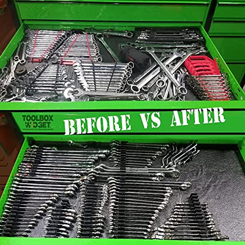ToolBox Widget Wrench Organizer Pro Series Version 4.0 for Tool Drawer Storage | 12 Magnetic Wrench Holders | Modular Tool Organizer for Toolbox Organization | Replaces Wrench Rolls 1