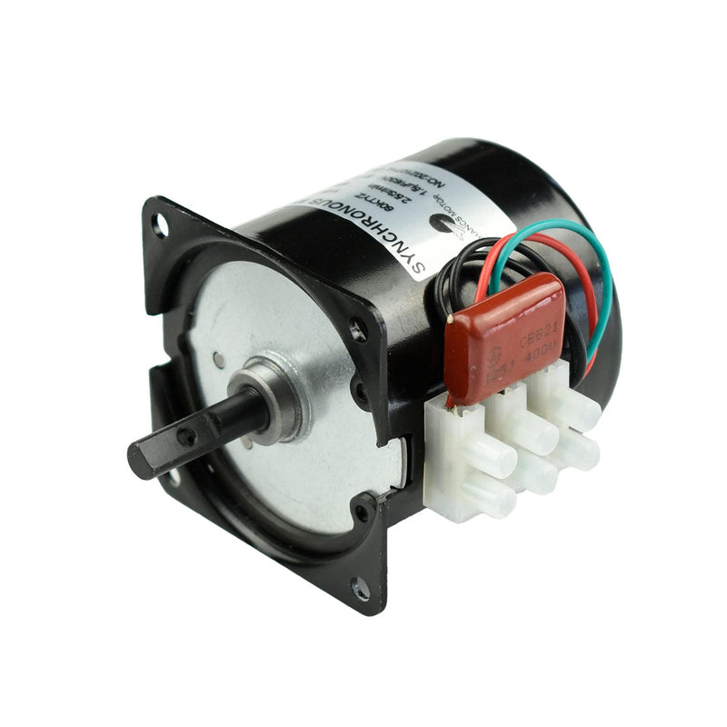 Permanent Magnet Synchronous Gear Motor 60KTYZ 110V 1.5RPM Torque 90Kgf.cm CW/CCW with Fixed Bracket and Switch Plug Extension 1.5r/min+ Bracket+Power cable