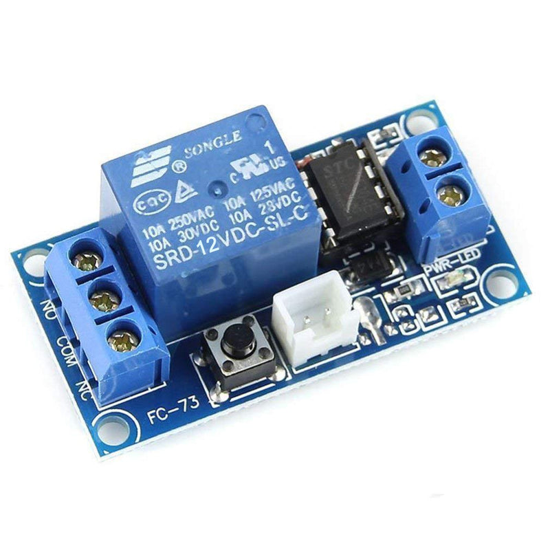HiLetgo 2pcs 12V Single Bistable Self-Locking Relay Module Push to Start and Stop