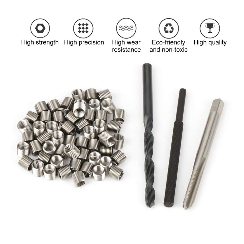 50pcs Thread Repair Installation Kit Stainless Steel Helicoil Type Set (M3 x 2D) M3 x 2D