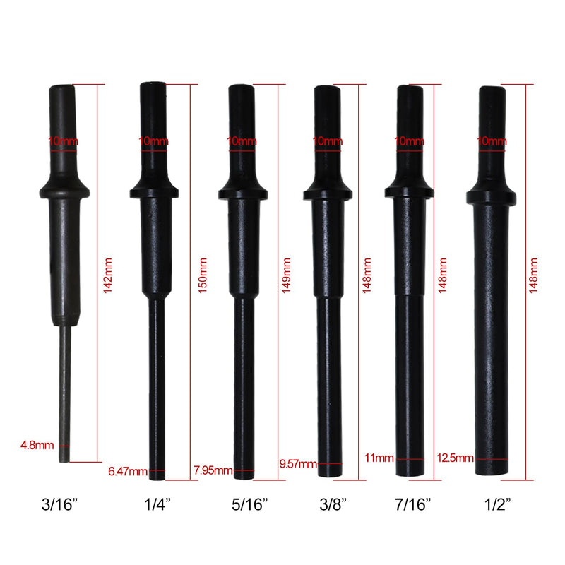 Pneumatic Punch Drift Pneumatic Air Hammer Punch Pin 3/16" to 1/2" | Removing Corroded Bolts Or Long Pins