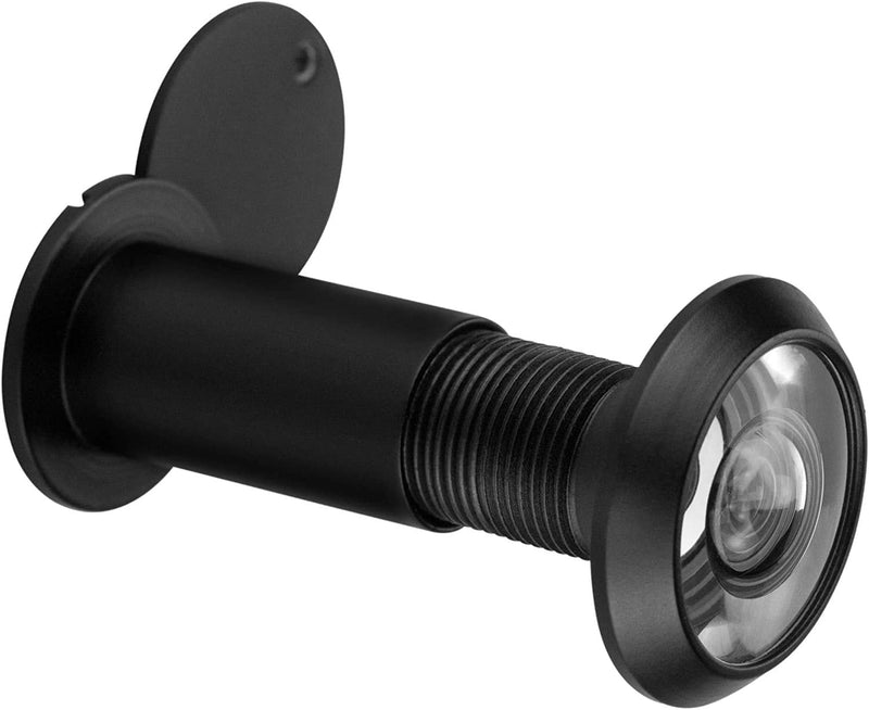 Earl Diamond - Peep Holes for Door, Solid Brass 200-Degree Door Viewer Peephole with Heavy Duty Rotating Privacy Cover for1-3/8" to 2-1/6" Doors Doors for Home Office Hotel, Black