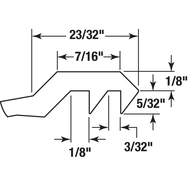 Prime-Line C 1055 Aluminum, Patio Door Surface Mounted with Clamp, for International Windows (Single Pack) 7.5 in.