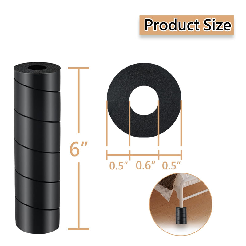4 Pcs Bed Frame Toe Protectors, Non-Adhesive Bed Frame Leg Covers for Toe Savers, Toe Cushion for Any Furniture Leg - Prevents Toe Injuries from Hitting Hard Furniture Legs Cylindrical 4 Pcs