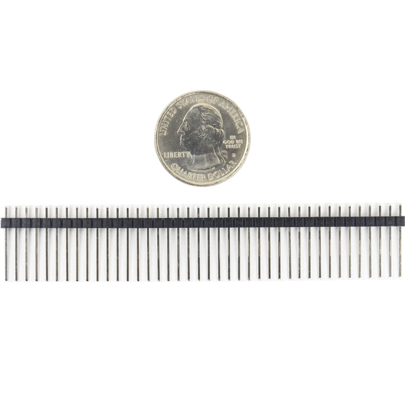 20pcs Break Away Strip Headers 1x40 40 Pin Headers Male 2.54mm / 0.1" Single Row Straight Needle Connector (19mm / 0.75")
