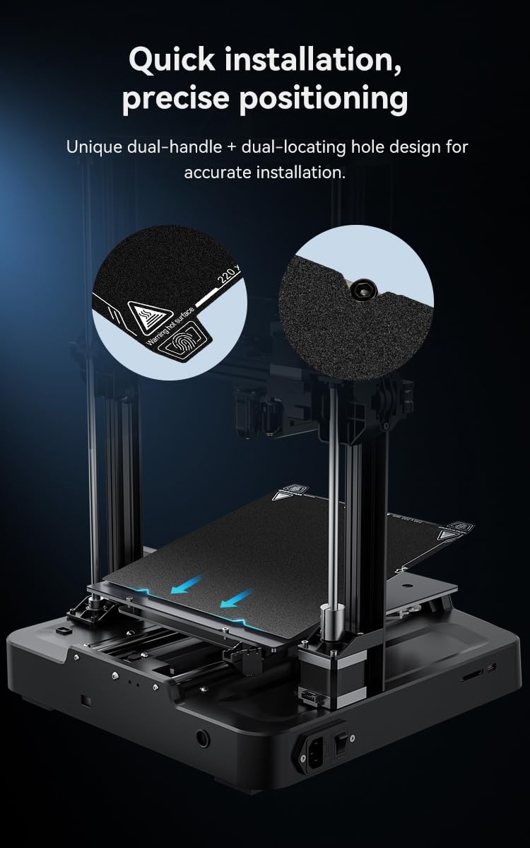 Creality K1 Max Double-sided Printing “Phantom” Platform 315*310mm (Glossy PET + Coated PEI), Without soft magnetic sticker, 3D Printer Platform for Ender-3 V3 Plus/CR-10 Smart/Pro/Ender-3 Max/Max Neo