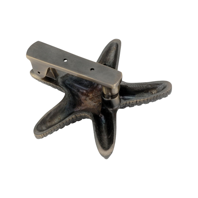 Infinity Decor Solid Brass Antique Starfish Door Knocker 155mm in Antique Brass Finish for Front Door Furniture
