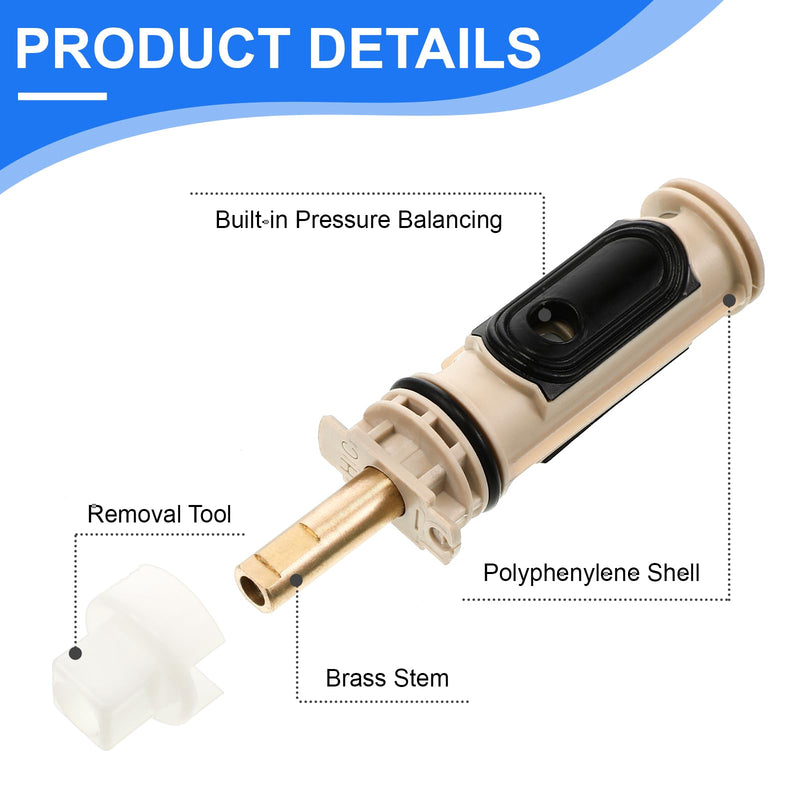 Qunclay 6 Pack Compatible with Moen 1222 Replacement Cartridge Kit One-handle Positemp Faucets Tub Bathtub Shower Cartridge Replacement Tool Brass and Plastic Shower Part Cartridge - NewNest Australia