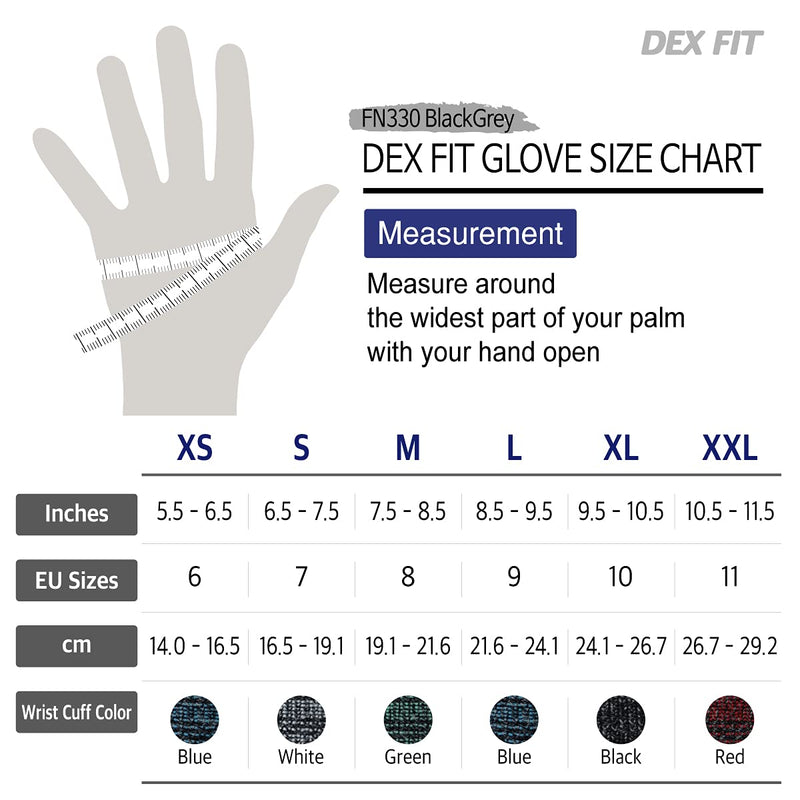 DEX FIT Nitrile Coated Work Gloves FN330-3D-Comfort Stretchy Fit, Firm Grip, Thin & Lightweight, Touchscreen Fingers, Protective & Durable, Breathable, Machine Washable; Black Grey M (8) 1 Pair Medium(1 Pair) Blackgrey