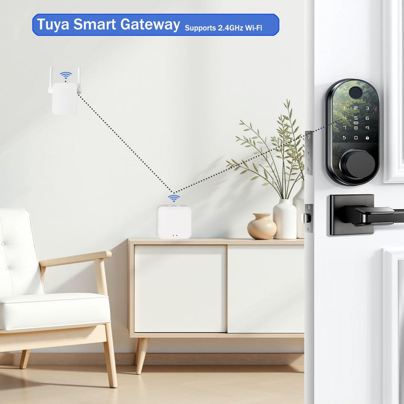 Tuya Smart Door Lock WiFi Gateway, Paired with Smart Door Lock to Realize APP Remote Control