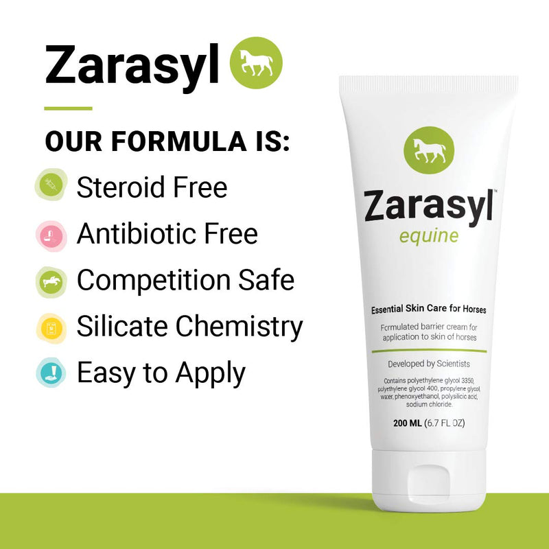 Zarasyl Equine Barrier Cream with Orthosilicic Acid to Promote Wound Healing – 6.7oz - PawsPlanet Australia