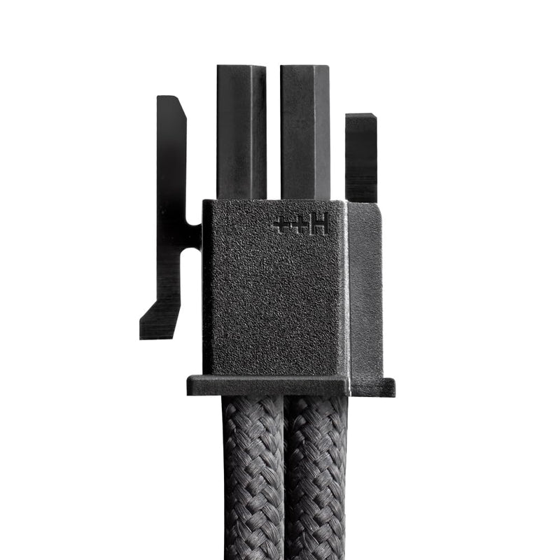 CableMod E-Series Pro ModFlex Sleeved 12V-2x6 12VHPWR 90° StealthSense PCIe Cable for EVGA G/G+ / P/P+ / T - Variant A (Black, 16-pin to Triple 8-pin, 60cm) Black