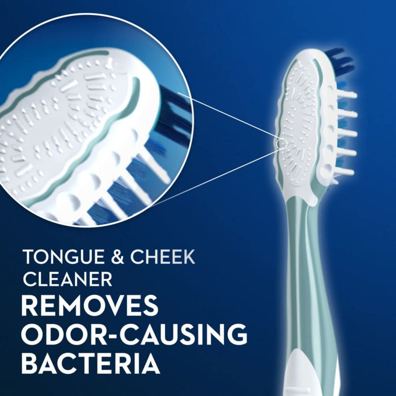 Oral-B Pro Health CrossAction All in One Soft Toothbrushes, Deep Plaque Fighter, Rounded Bristles Gentle on Teeth, Tongue and Cheek Cleaner, Gum Stimulators, 6 Count, Tooth Brush Pack Toothbrush (Pack of 6)