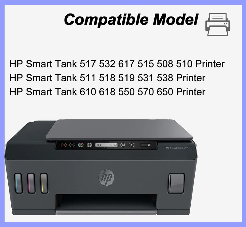 X4E75A + M0H50A PrintHead Smart Tank Plus Tri-Color|Black Print Head Use for HP 517 532 617 515 508 510 511 518 519 531 538 610 618 550 570 650 Printer