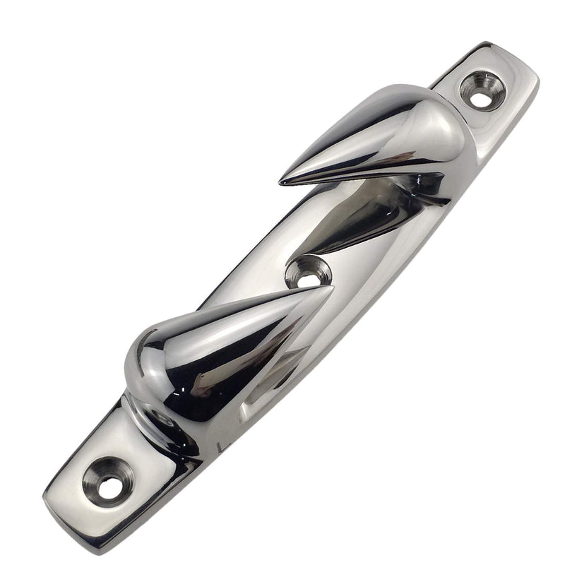 Heavy Dudy Marine Grade 316 Stainless 2PCS of Right and Left 3 Holes 4-1/2"(119mm) or 6"(152mm) Boat Angled Bow Chocks Yacht Deck Dock Mooring Rope Cleat Chock 152mm(6in)