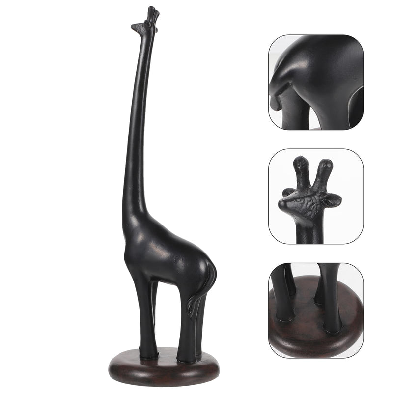Amosfun Giraffe Paper Towel Holder 10.43 Inch Standing Toilet Paper Holder Storage Stand Resin Kitchen Roll for Bathroom Kitchen Countertop Bedroom Living Room