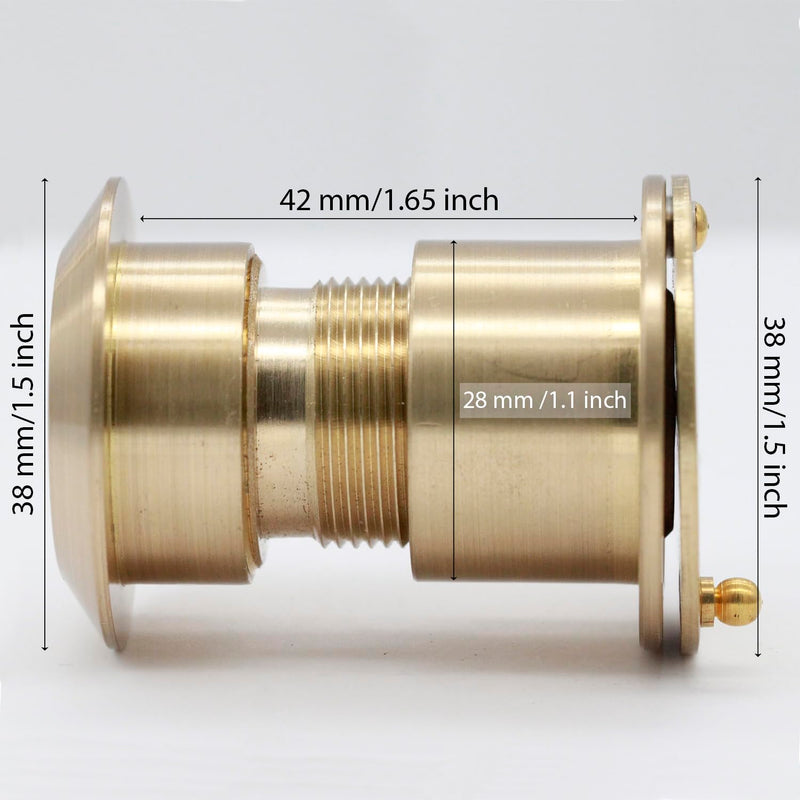 Safety Security One Way Front Door Viewer with 220 Degree Angle, Heavy Duty Peephole Made by Brass with Privacy Cover, Gold, Pack of 1 1 Pack - NewNest Australia