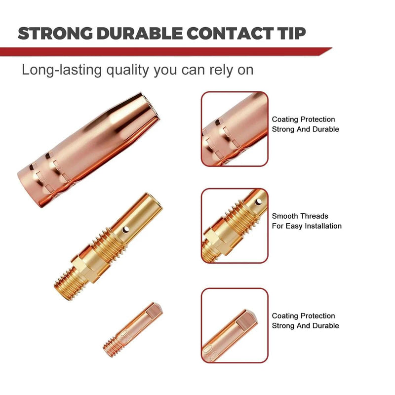24-PK MIG Welding Gun Replacement Kit (Nozzle, Diffuser, Tip) – Compatible with Vulcan MIGMax 140, MIGMax 215, and OmniPRO 220 Welder Guns (Includes .030" Tips Kit) 24-pk mig Kits .030