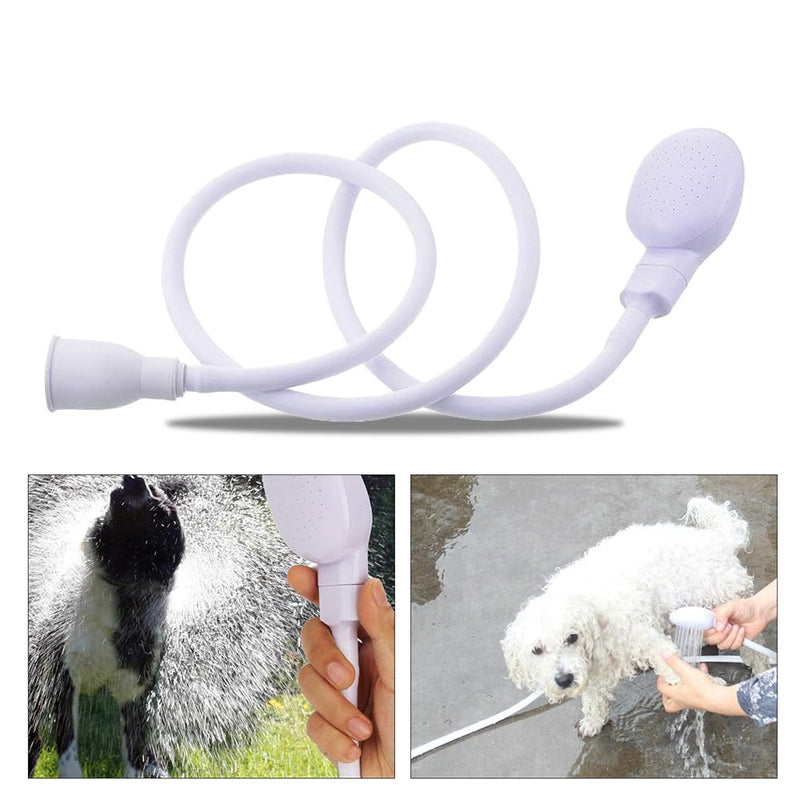 Sink Spray Rubber Hose,Portable Sink hose Attachment for Faucet,Hand Held Shower Head Sprayer for Bathing Baby,Pets,Washing Hair,Rinsing Vegetables Dog Wash Sprayer (A-white) A-white