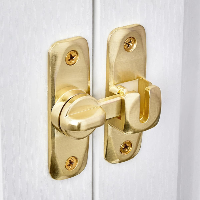 4 Packs Barn Door Latches,Gold 90/180 Degree Gate Lock,Zinc Alloy Right Angle Door Lock Latch,Flip Gate Latches Hardware,Door Security Sliding Door Latch Lock fo Cabinets,Bathroom,Barn Door Gold 4
