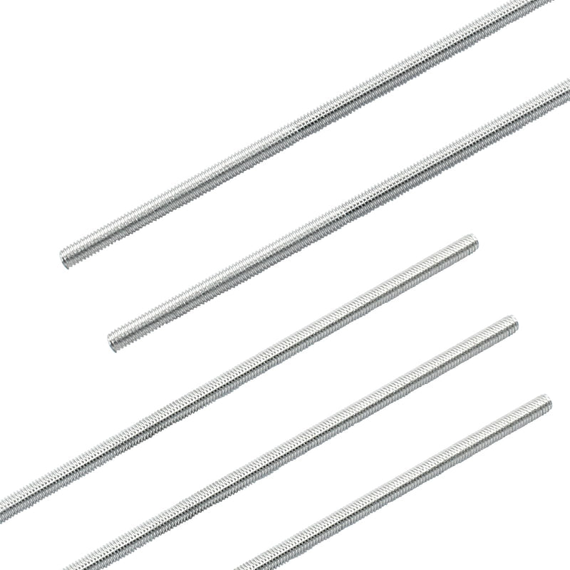 Litoexpe 5 Pack Fully Threaded Rod M3 x 300mm, 304 Stainless Steel Right Hand Threaded Rods Bar Studs M3*300