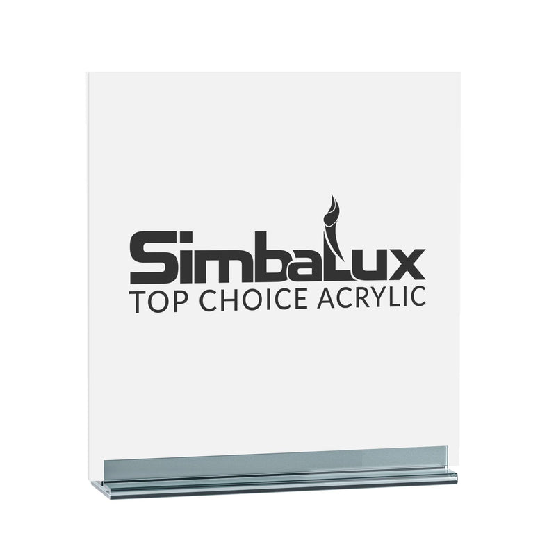 SimbaLux Acrylic Sheet White 32% Translucent Cast Plexiglass 12” x 12” Square Panel 1/8” Thick (3mm) Pack of 2 Plastic Plexi Glass Board with Protective Paper for Signs, DIY Display Projects, Craft White, Translucent 32% 12"x12", 1/8" Thick 2-Pack