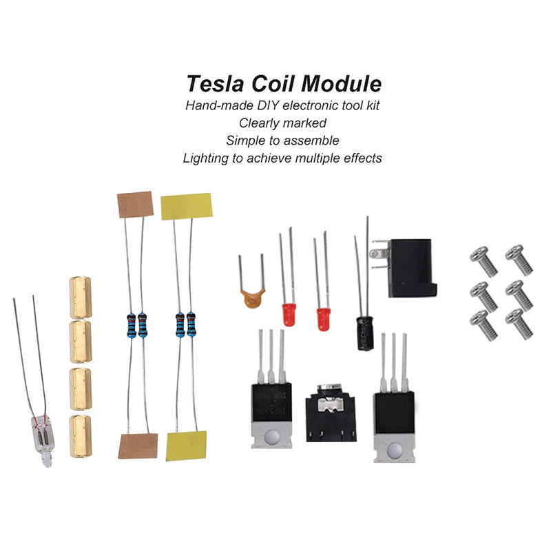Oumefar DIY Mini Coil Kit, 15W Speaker Unassembled Electronic Kit Tool Mini Plasma Coil Module for Machine Equipment
