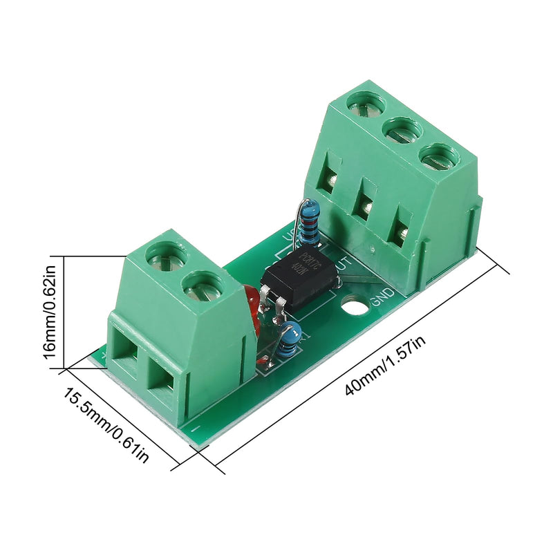 6pcs PC817 1 Channel Optocoupler Isolation Module 1CH Optocoupler PC817 3-5V 12V 24V Photoelectric Isolator PNP NPN Signal Converter Rail Holder PLC Drive Motor Board