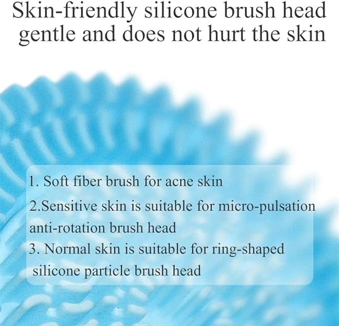 Pichidr-JP Electric Facial Cleansing Brush, Foam Facial Cleansing Body Brush, Facial Cleansing, Makeup Remover Brush, Pore Brush, Acne Facial Cleansing, Rechargeable Electric Rotating Facial Cleanser, - NewNest Australia