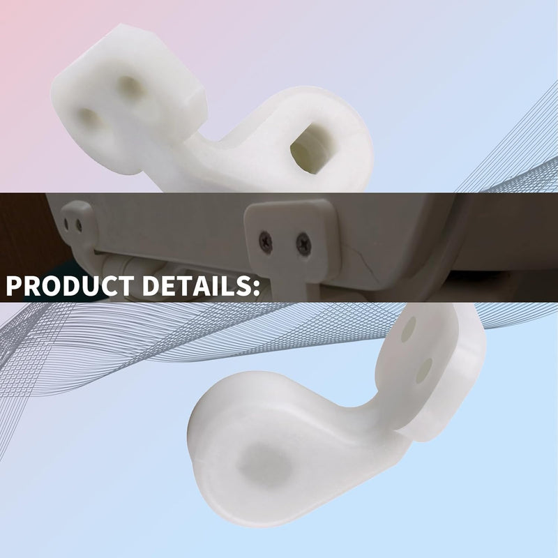 Replacement for Bemis Toilet seat Hinges Replacement Compatible with Bemis/NextStep2 2-Pack Universal Bracket, Easy No-Tool Installation, Durable Mounting Bolts for Secure Fit