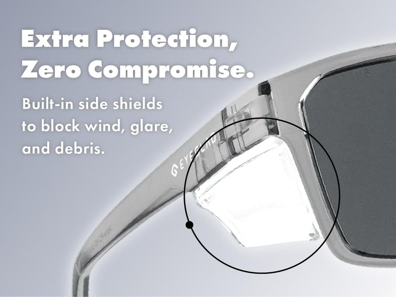 VETRA Z87+ Certified Safety Glasses HD High Contrast UV400 Side Shield Anti-Oil Coating Stylish Eyewear Steel Mist