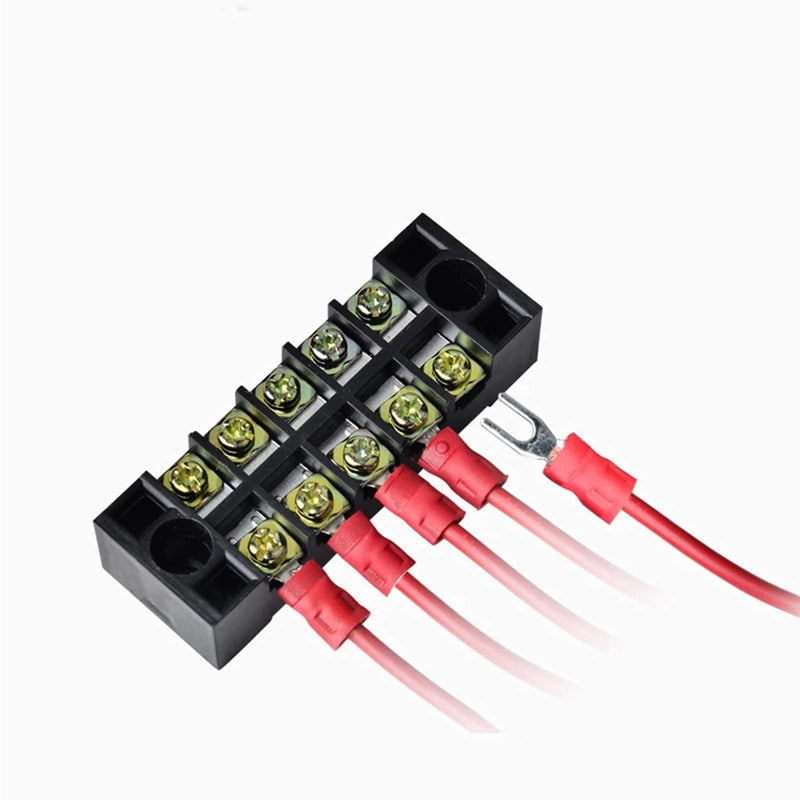 500 Pcs Insulated Fork Spade Wire Connector #8 U-Type Electrical Crimp Terminals 22-16 AWG- Red 500Pcs AWG22-16