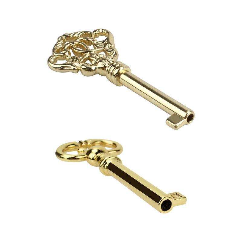 KYF2 KY7-2 Grandfather Clock Door Key,Solid Brass Skeleton Key for Ridgeway, Sligh, Emporer, Pearl, Seth Thomas, Grandfather Clock Doors, Cabinet Doors, Dresser Drawers, Desk