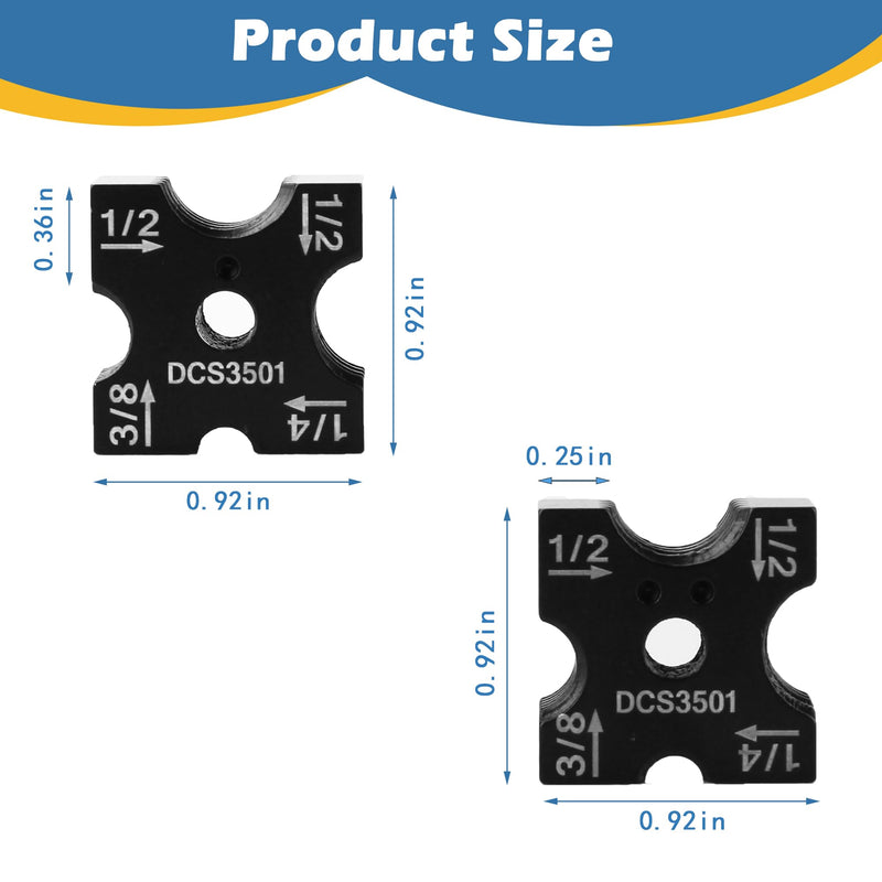 DCS3501 Cutting Die Set for DE-Walt Threaded Rod Cutter DCS35012 with 4-Sided Rotatable Cutter & Size Markings