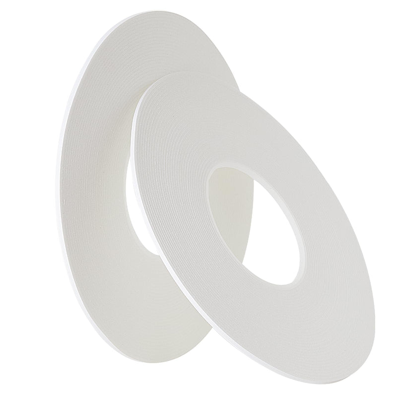 2 Roll of White Double Sided Foam Tape,PE Foam Tape，White Mounting Adhesive Tape (1/8 Inch by 50 Feet) 1/8 Inch (3mm)
