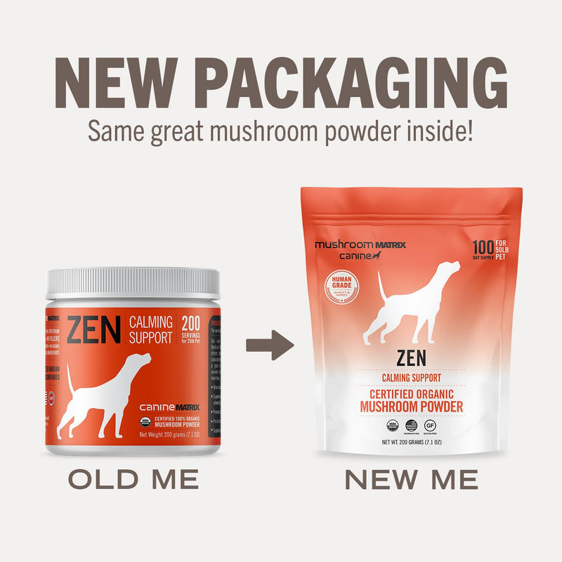Om Mushroom Matrix Skin & Coat Mushroom Pet Supplement, Provides Seasonal Allergy Skin & Coat Support for Dogs & Cats, 200 Grams, 7.1 oz 200 gram pouch - PawsPlanet Australia