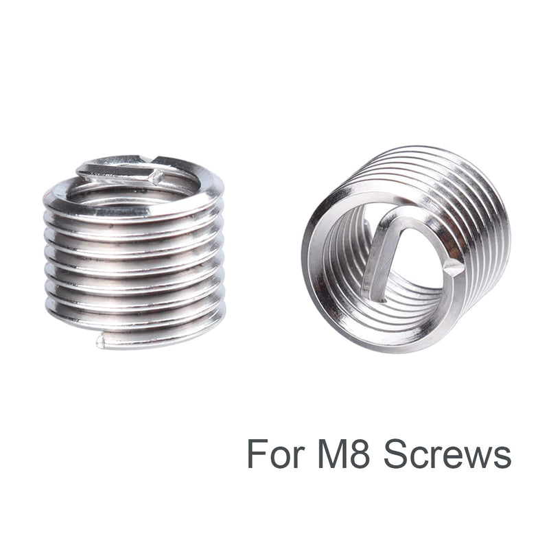 Wolfride 30PCS M8 Helicoil Kit M8 x 1.25mm Thread Repair Kit Thread Restoring Kit