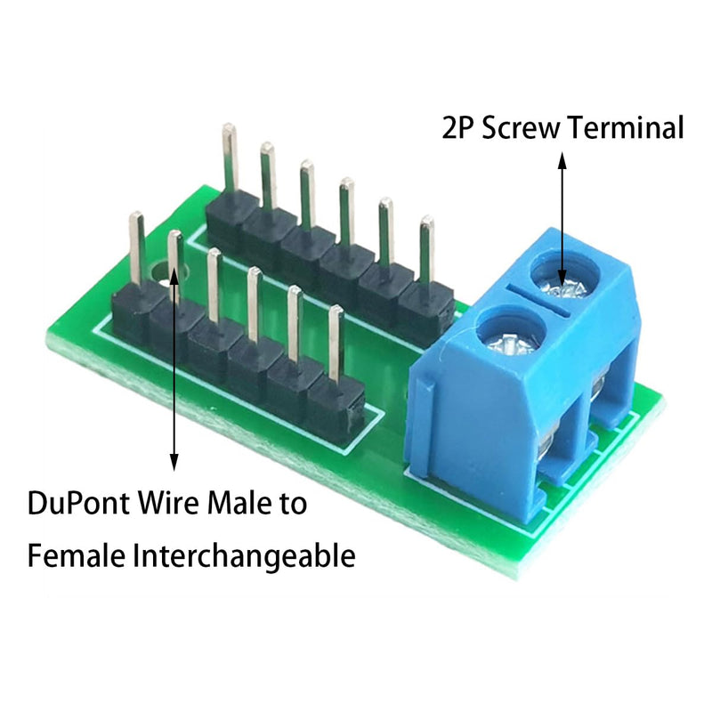 5PCS 2x6 Position Terminal Block Distribution Module,2P Screw Terminal to 2.54mm Pitch Dupont pin Header Connector 5PCS