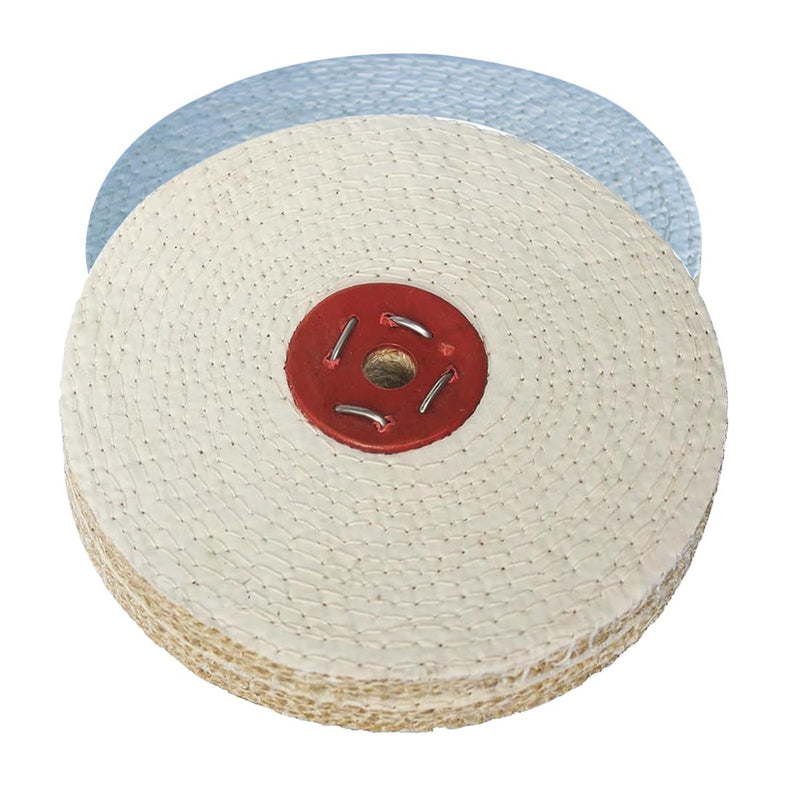 𝐉𝐔𝐍𝐋𝐈𝐗𝐍 8 inch Extra Thick Rigid Sisal Buffing Wheel, 5/8 Inch Arbor Hole Abrasive Polishing Wheel for Bench Grinder(White) 8" Sisal Buffing Wheel