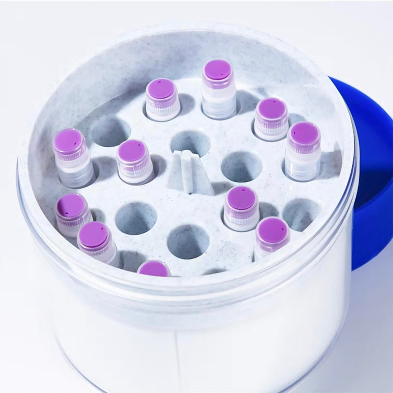 Cryogenic Storage Box - Cryogenic Vials Freezing Container，Polycarbonate Jar 18 Place Available for 1.5/2.0mL Cryogenic Tubes For 18-Place of 1-2ml Cryogenic Vials
