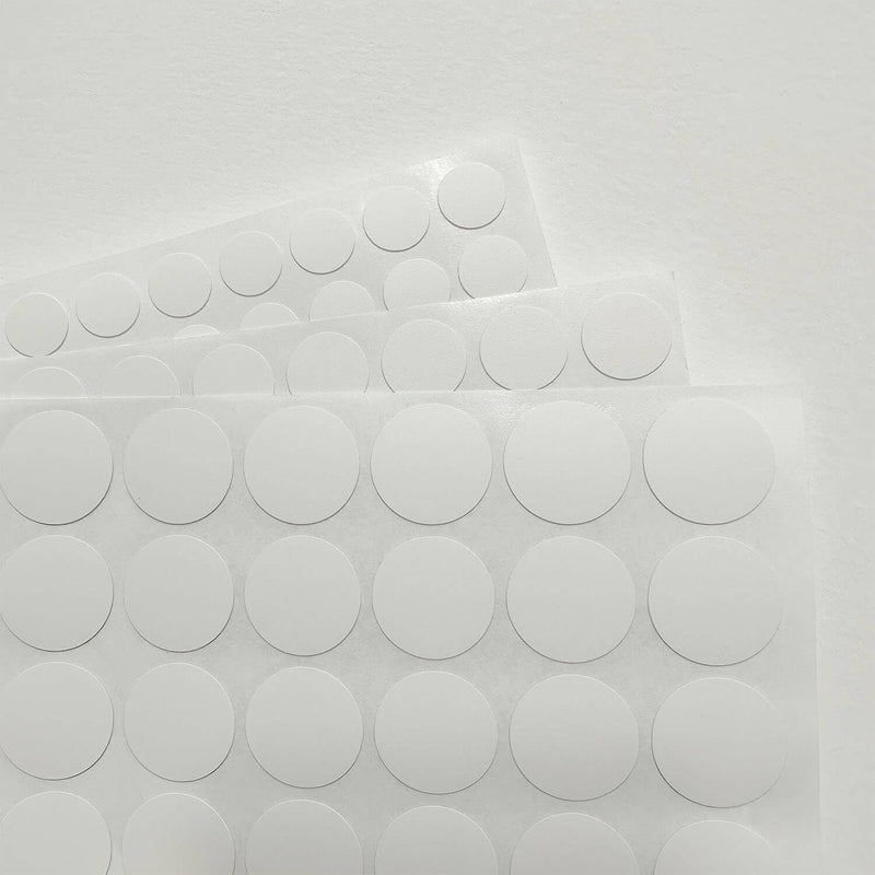3 Sheets 290 Pcs Screw Hole Cover Stickers, 12 mm/15 mm/21 mm White Screw Covers Wood Stickers for Furniture, Self-Adhesive Screw Covers Caps (White)