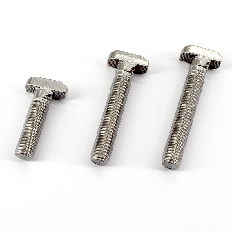 20Pcs M6x30 304 Stainless Steel T-Slot Bolt 30 Series Aluminum Profile T-Shaped Screw Bolt Fastener 15.3mm Head Size
