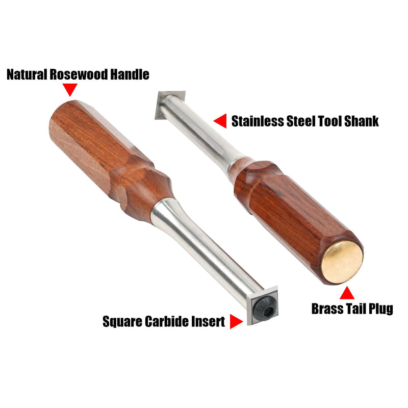 TOOLCOOL Carbide Scraper Glue Scraper Woodworking Tool Wooden Handle