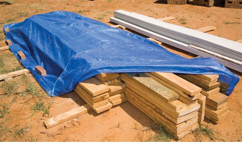 5 in a Pack, Maximize Value, Minimize Cost, Multipack Advantage with Budget-Friendly Poly Tarps, 2.5 Mil Cheap Large Light Tarp, Multipurpose Waterproof Protective Cover, 6x8 Feet, Blue 6' x 8'