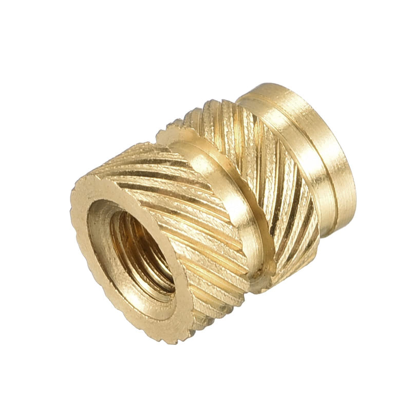 uxcell Knurled Insert Nuts, 120Pcs M3 x 5.7mm L x 4.6mm OD 3D Printing Brass Nuts Female Threaded Inserts Brass Heat Set Insert Embedment Nut M3x5mm 120