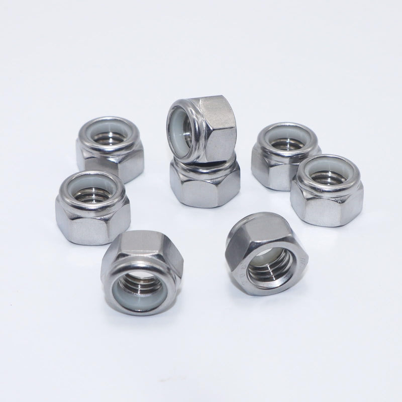 #8-32 Lock Nuts,304 Stainless Nylon Insert Locknuts for Bolts, Nylock Nuts 120 Pack #8- 32 (120pcs)