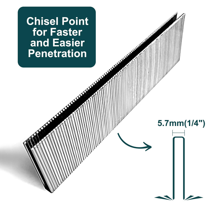 18 Gauge Norrow 1/4" Crown Staples 304 Stainless Steel 18 GA Staples for Pneumatic, Electric Stapler (3/4") 3/4"
