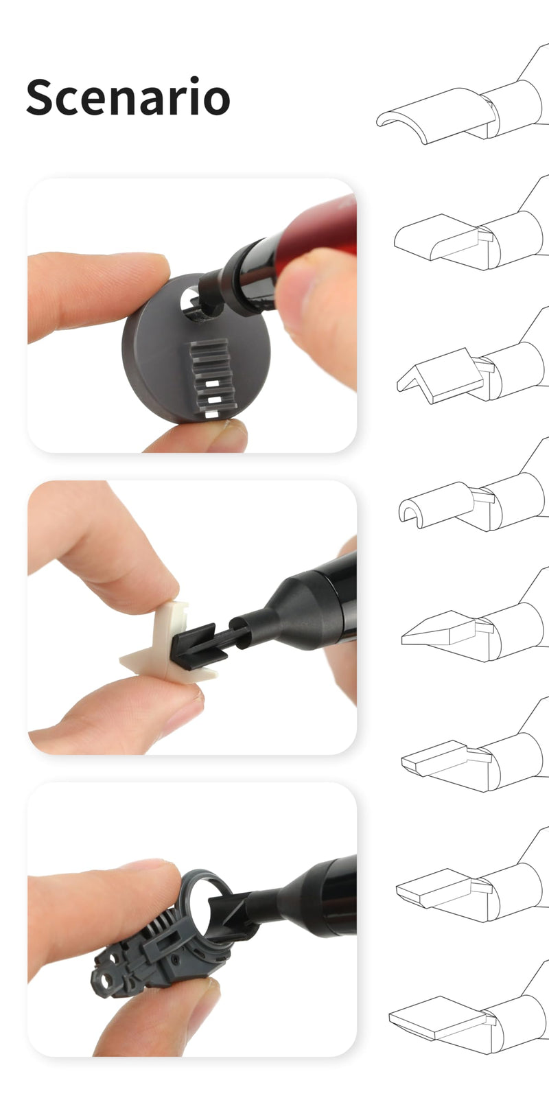 Reciprocating Sander,USB Quick Charging Sanding Pen With 8pcs Sanding Head,Self-Adhesive Sandpaper Pre-cut mesh 134pcs (ESA)
